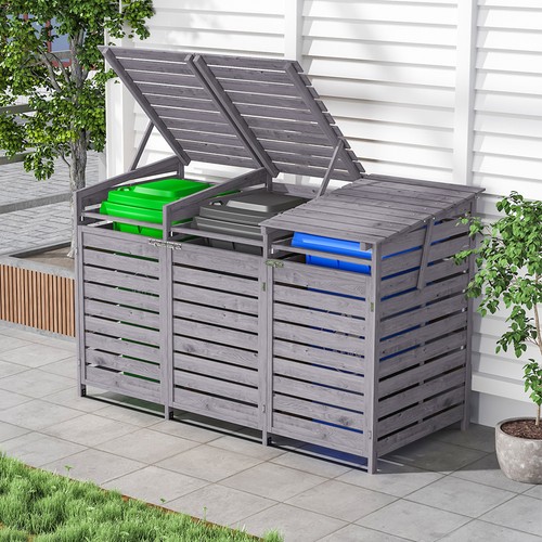 Triple wheelie bin storage - wheelie,
