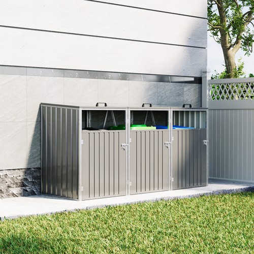 Triple wheelie bin - bin, storage