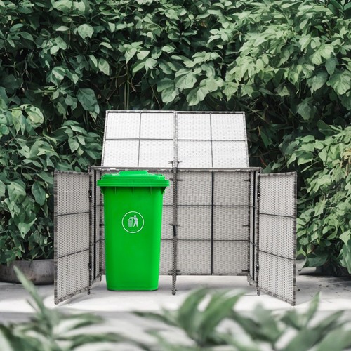 Double wheelie bin store poly - double,