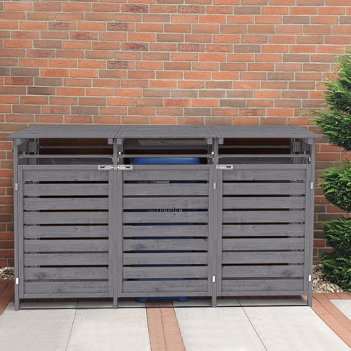Triple wheelie bin storage - bin,