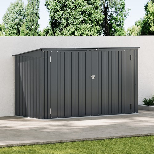 Metal triple wheelie bin - metal,