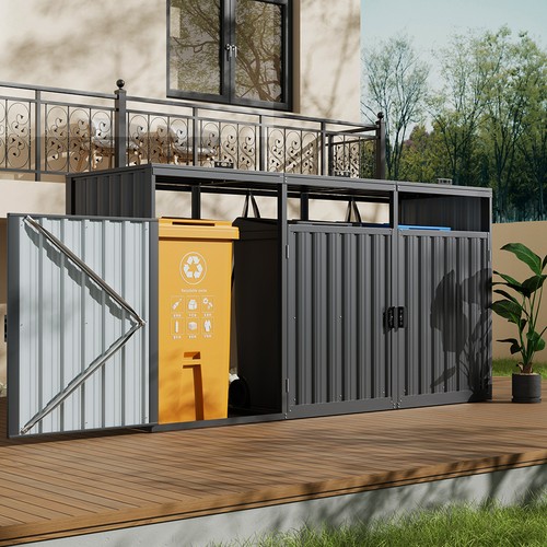 Triple wheelie bin storage - wheelie,