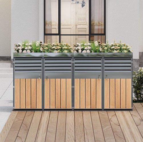 Wheelie bin storage bins - bin, 4