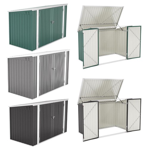 Double steel wheelie - double, bin