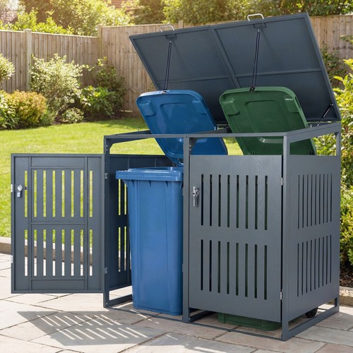 Wheelie bin storage - bin, cover