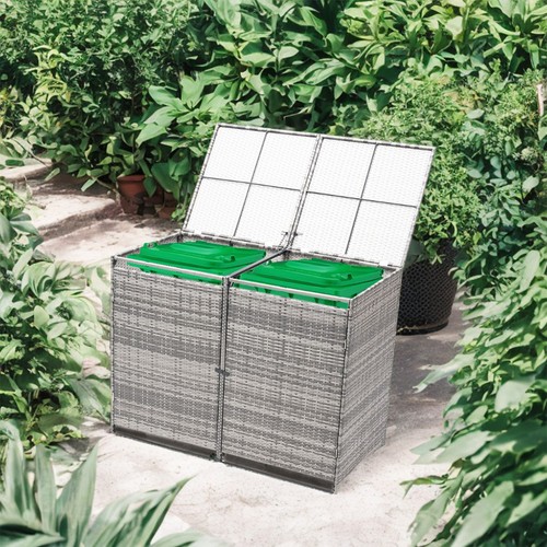 Double wheelie bin storage - double,