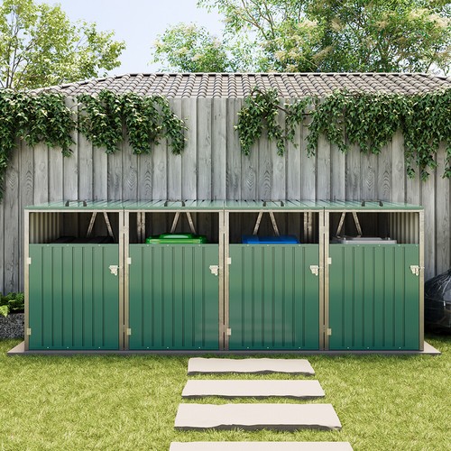 Four wheelie bin storage - wheelie, metal