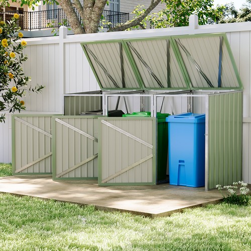 Triple wheelie bin store cover - bin,