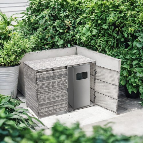 Double wheelie bin store - double,