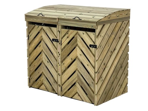 Wooden wheelie bin - wooden, store